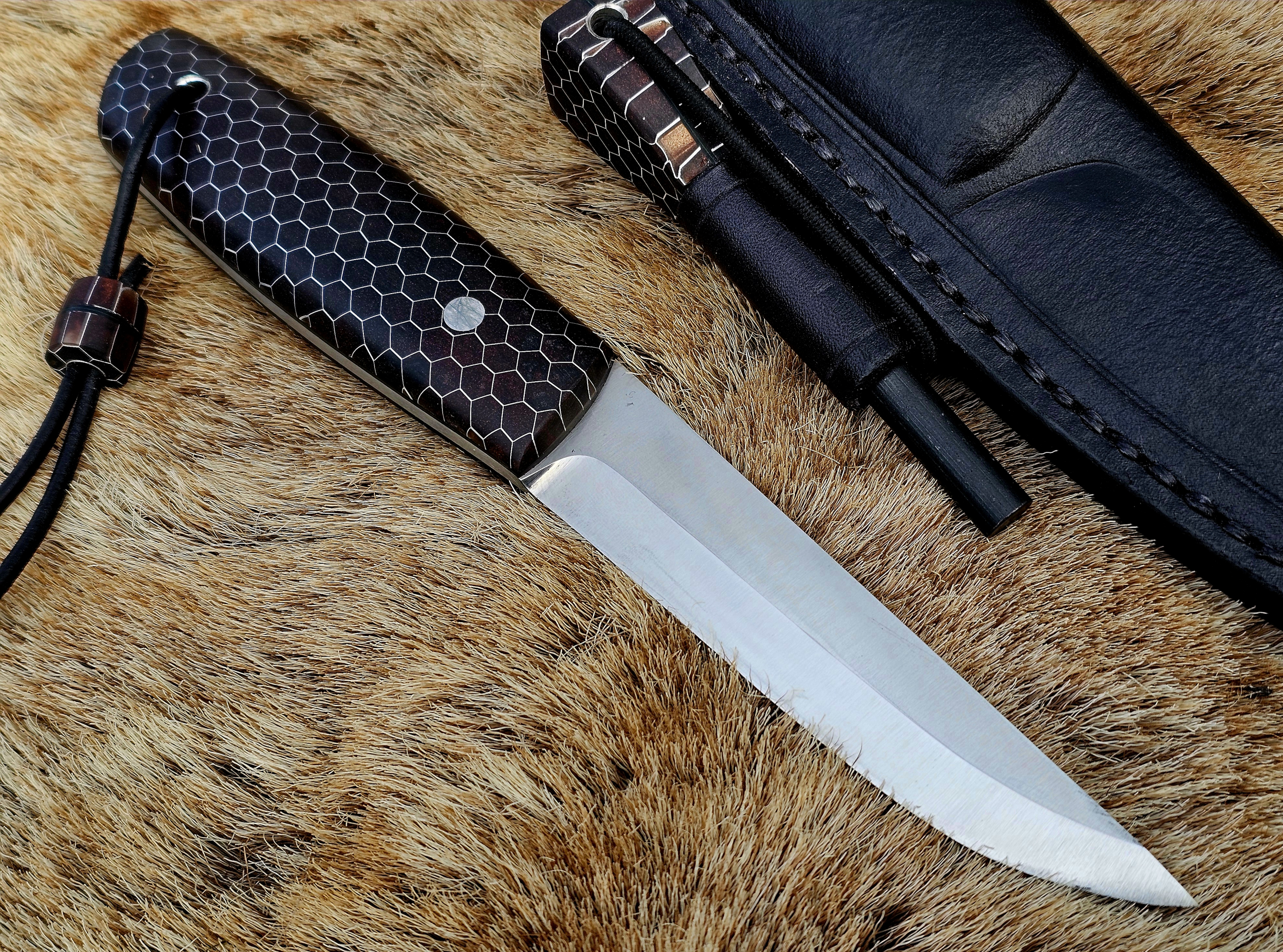Puukko Messer Set mit Scheide und Firesteel