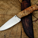 Handgenähte Lederscheide aus Leder für Jagdmesser Detailaufnahme